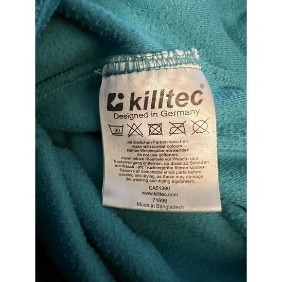 Killtec 1/4 Zip Up‎ Light Fleece Jacket Women's 16(L) Teal Mock Neck Long Sleeve - Picture 8 of 10
